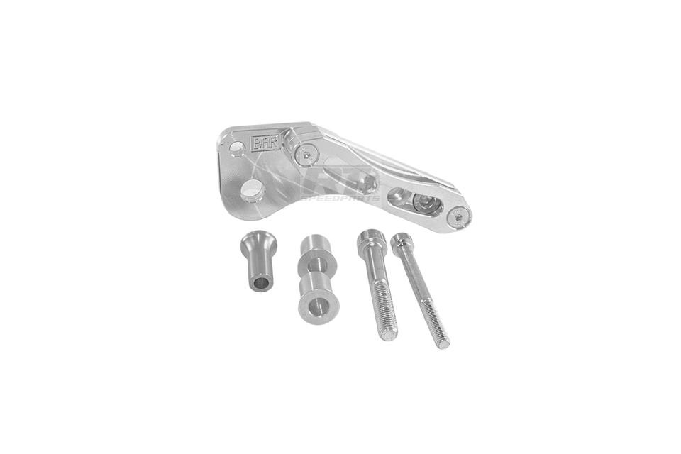 BAR Fußrastenplatten SET Silber Kurz